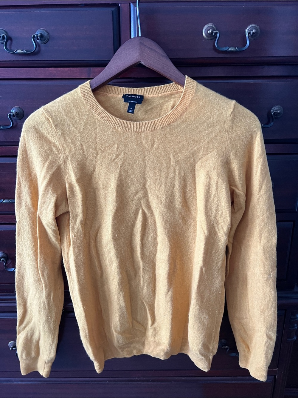 Talbots Women’s Crewneck Sweater in Mustard Yellow